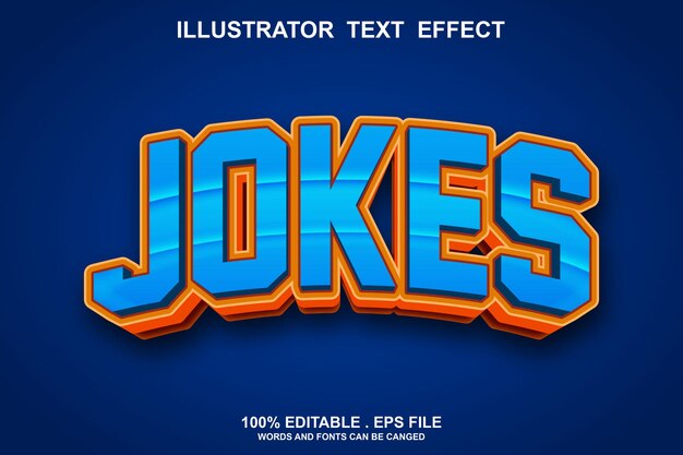 efecto de texto de chistes editable