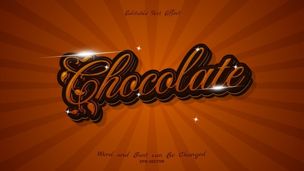 Efecto de texto de chocolate