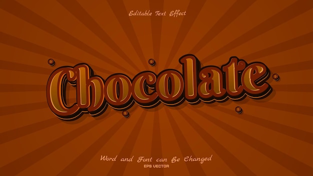 Efecto de texto de chocolate