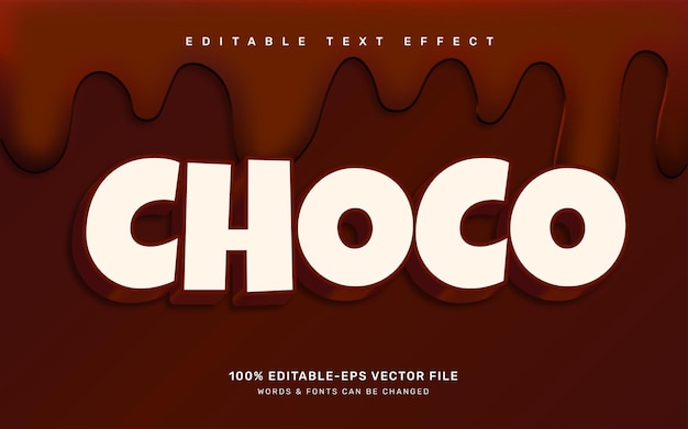 Efecto de texto chocolate