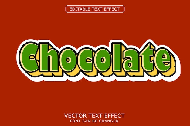 Vector efecto de texto de chocolate