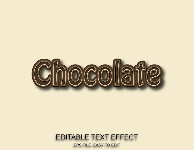 Efecto de texto de chocolate