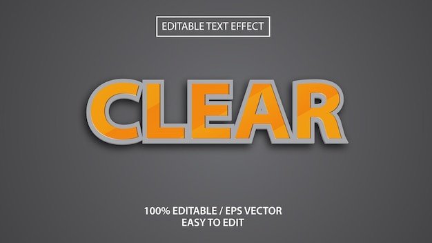 Efecto de texto claro eps premium