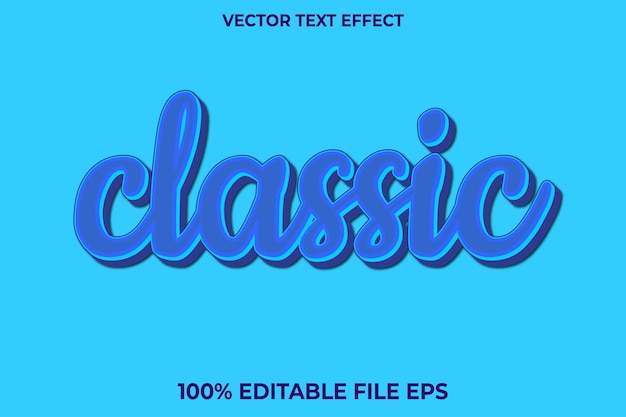 Vector efecto de texto clasico