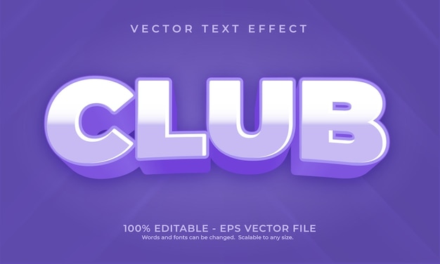 Efecto de texto de club 3d