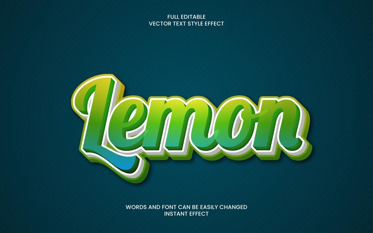 Vector un efecto de texto de color azul y verde.