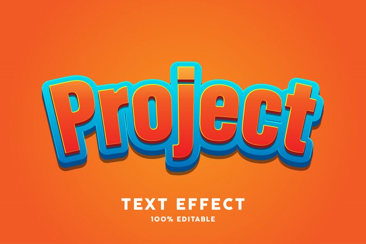 Vector efecto de texto de color de lava estilo catoon