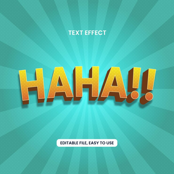 Vector efecto de texto comedia diseño texto editable vector premium