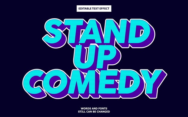 Efecto de texto de comedia stand up