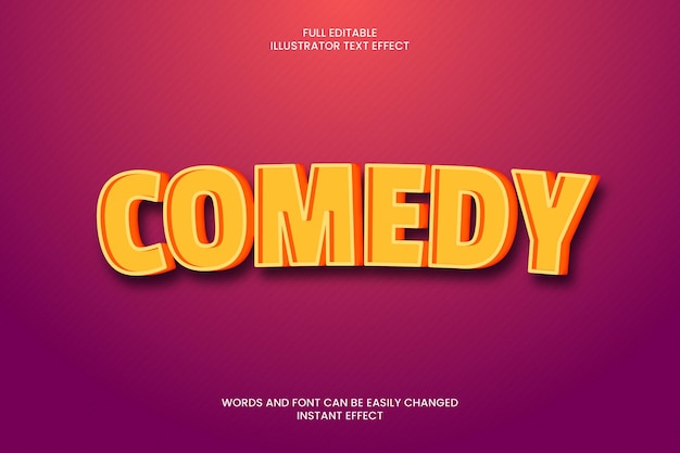 efecto de texto de comedia