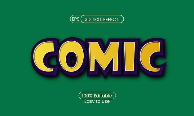 EFECTO DE TEXTO COMIC TOTALMENTE EDITABLE