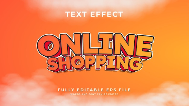 Efecto de texto de compras online