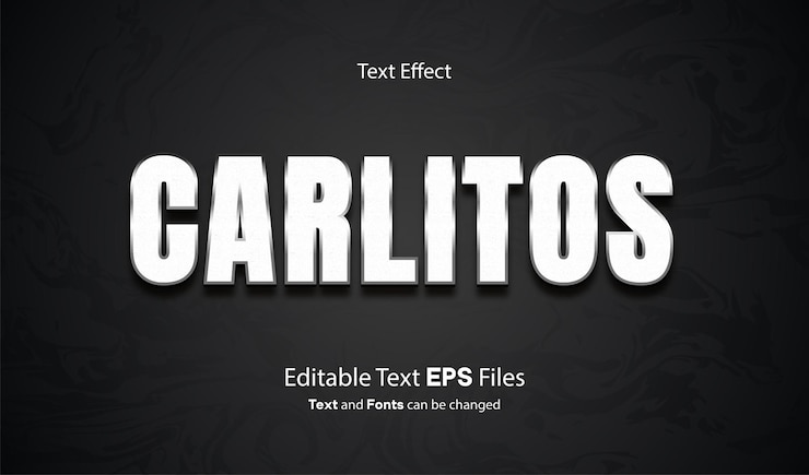 Vector efecto de texto con concepto en blanco y negro