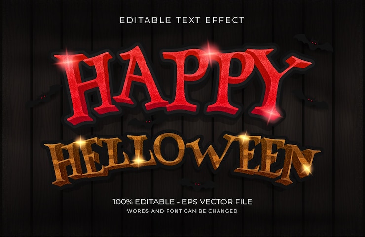 Vector efecto de texto concepto de otoño 3d vector premium