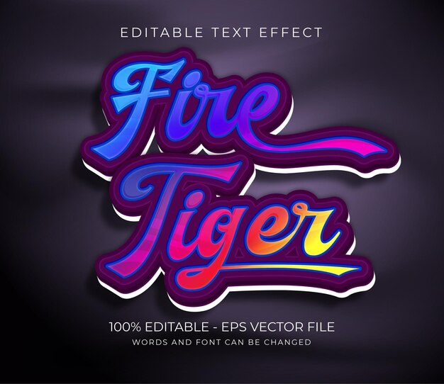 Efecto de texto concepto de trueno 3d Vector Premium