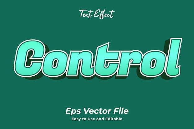 Efecto de texto control editable y fácil de usar