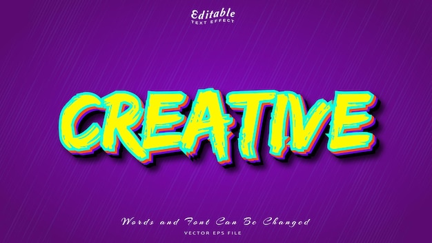 Efecto de texto creativo en 3D