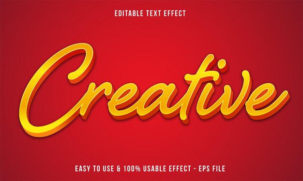 efecto de texto creativo editable