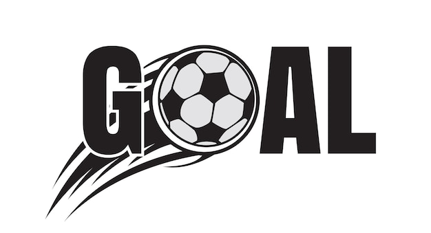 efecto de texto creativo para gol fútbol balón de fútbol vector gol texto