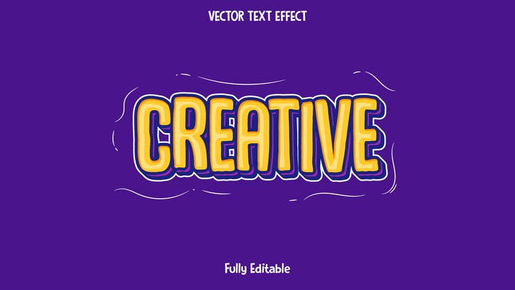 Vector efecto de texto creativo totalmente editable.
