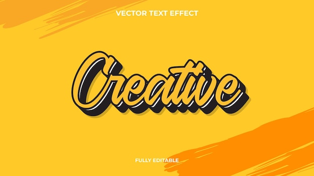 Efecto de texto creativo totalmente editable.