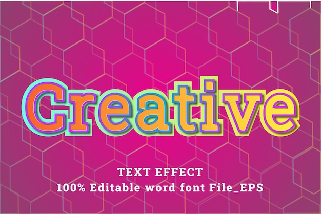 Vector efecto de texto creativo