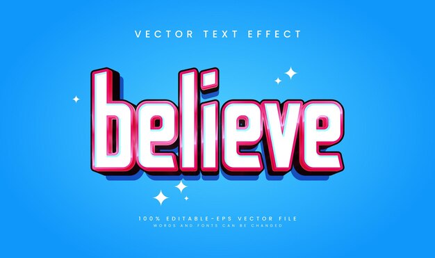 Efecto de texto creíble 3D editable letras rosadas y blancas vibrantes Perfecto para diseños motivacionales