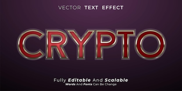 Efecto de texto criptográfico estilo de texto 3d editable