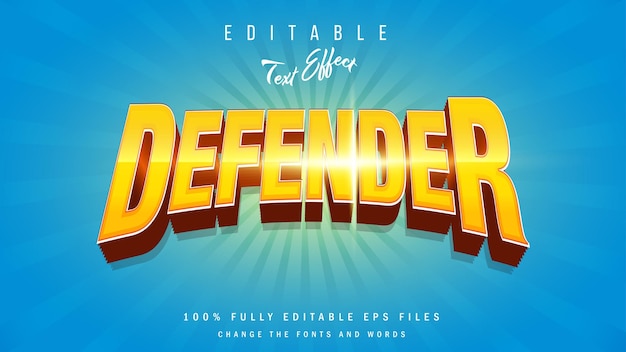 Efecto de texto defensor