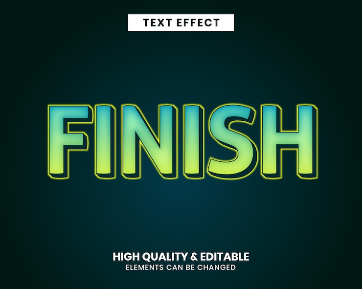 Vector efecto de texto degradado moderno 3d