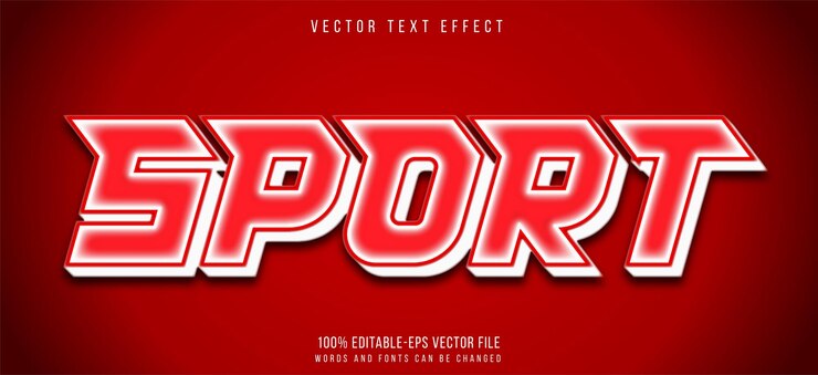 Vector efecto de texto deportivo
