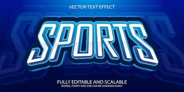 Vector efecto de texto deportivo