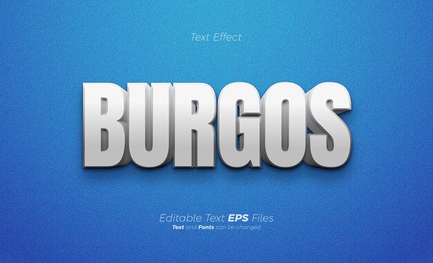 Efecto de texto destacado 3d sobre un fondo azul
