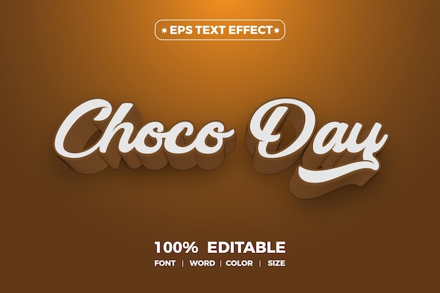 Efecto de texto del día de Choco