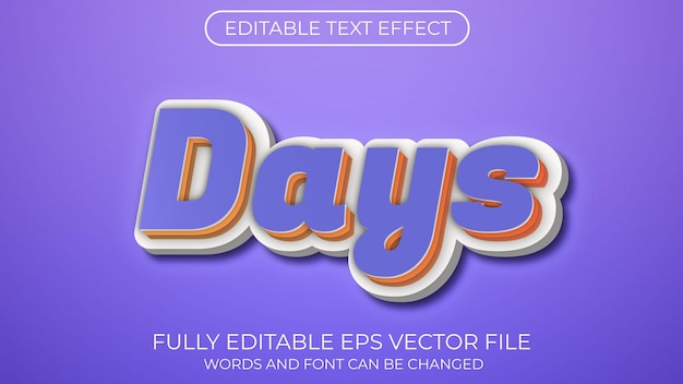 Efecto de texto de días