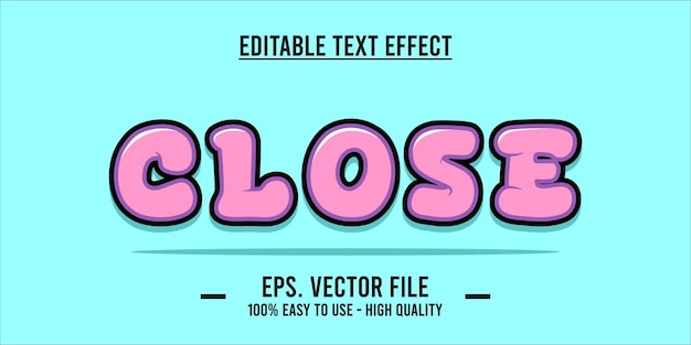 Efecto de texto de dibujos animados 3D editables