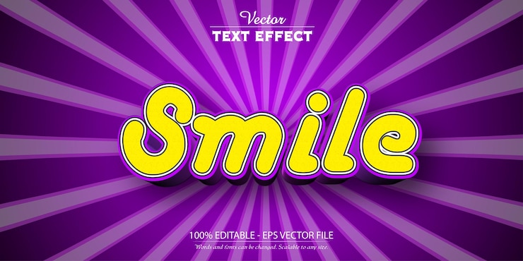 Vector efecto de texto de dibujos animados estilo de texto de color amarillo editable