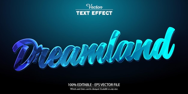 Efecto de texto de dibujos animados estilo de texto de color azul editable