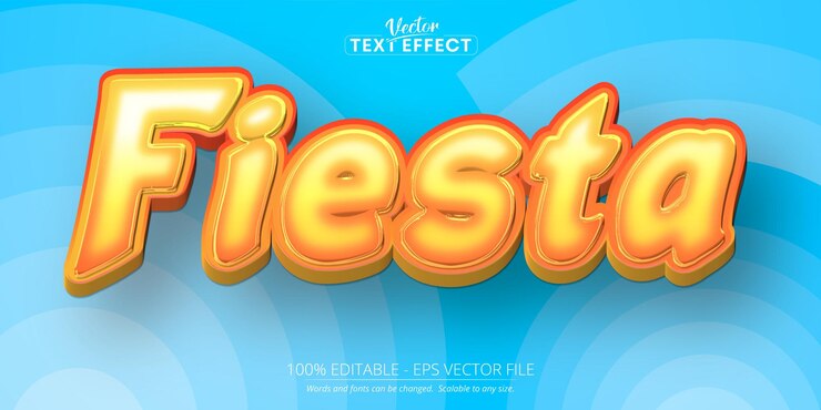 Vector efecto de texto de dibujos animados texto de fiesta editable y estilo de texto cómico