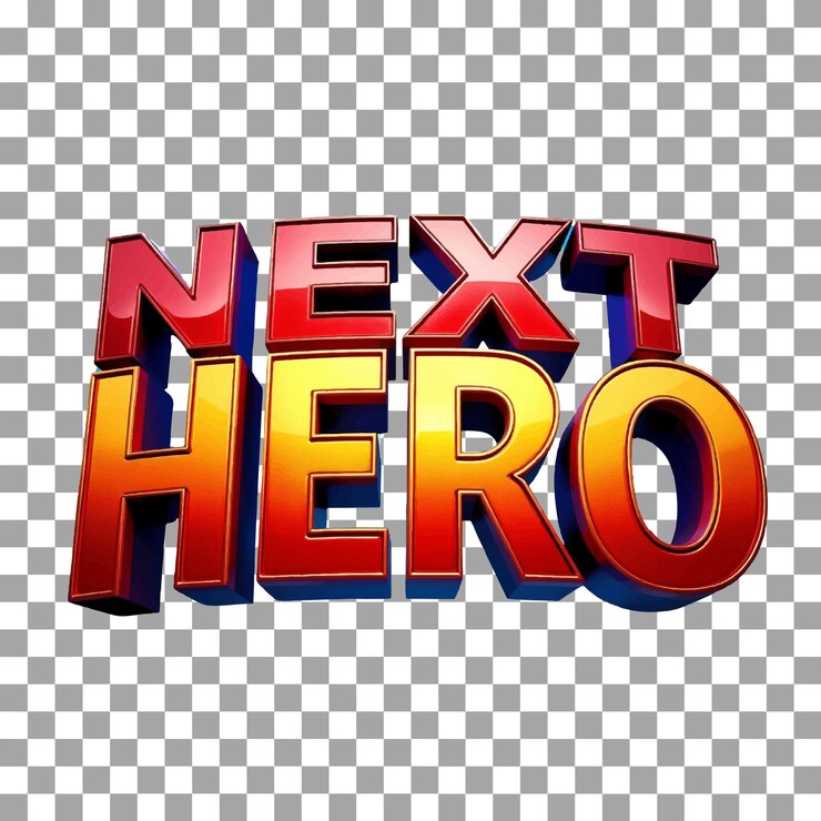 Vector efecto de texto dinámico 2next hero