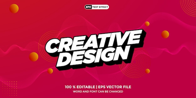 Efecto de texto de diseño creativo