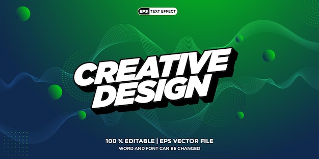 Efecto de texto de diseño creativo