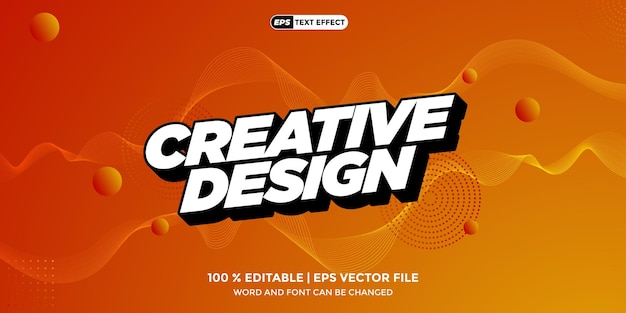 Efecto de texto de diseño creativo