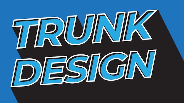 Efecto de texto de diseño del tronco