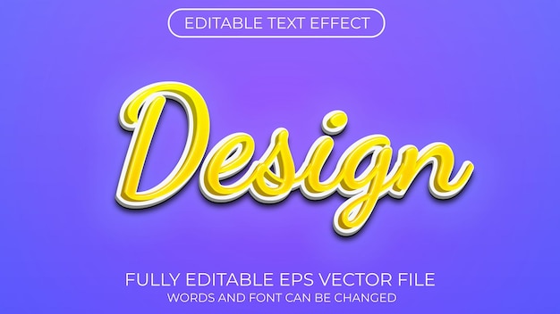 Vector efecto de texto de diseño