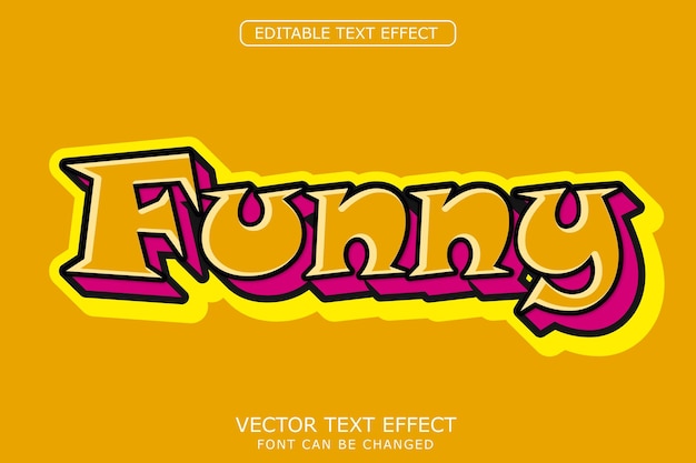 Vector efecto de texto divertido