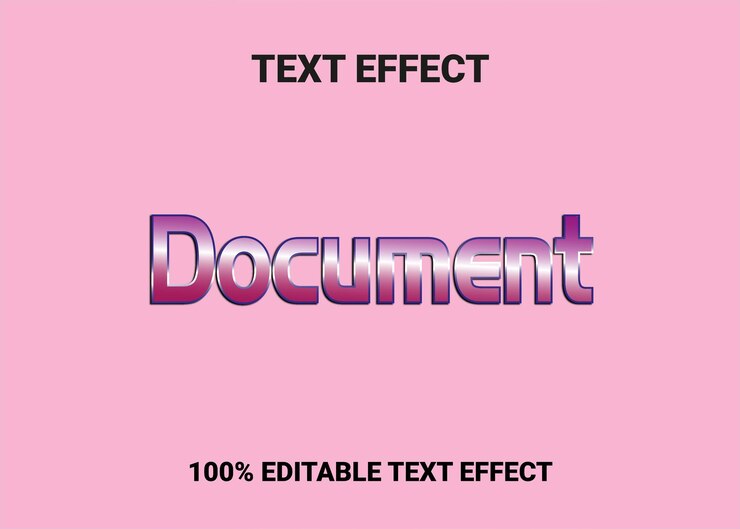 Efecto de texto de documento Plantilla de efecto de texto editable 3D estilo de fuente de efecto de luz de neón rojo brillante