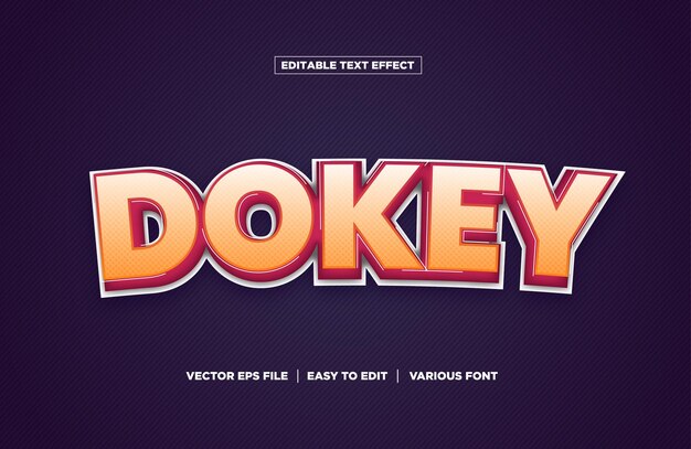 Efecto de texto Dokey Texto editable