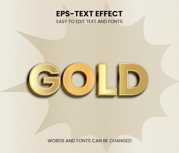 Efecto de texto dorado 3d