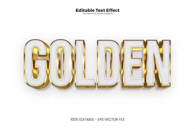 Efecto de texto dorado editable en estilo de tendencia moderna.